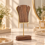 HASTHIP Necklace Display Stand with Weighted Wooden Base for Desktop Jewelry Storage