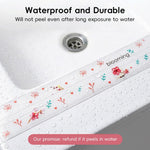 HASTHIP 3.2M x5.0CM PVC Trim Tape with Floral Print for Kitchen and Bathroom Corner Sealing
