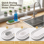 HASTHIP Quick-Dry Water-Absorbing Stone Tray for Bathroom, Kitchen and Laundry Use