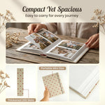 HASTHIP Mini Linen Cover Photo Album with Clear Pockets and Front Window for Personalisation