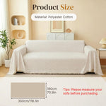 HASTHIP Chenille Couch Cover with Tassels and Woven Texture for Living Room Seating