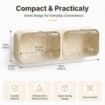 HASTHIP Adhesive Wall-Mount Soap Organizer with Double Drainage for Bathroom and Kitchen