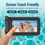 HASTHIP IPX8 Waterproof Phone Pouch with Touchscreen & Lanyard for 7.5 Inch Phones