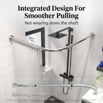 HASTHIP Adjustable L Shaped Shower Curtain Rod with Stainless Steel Corner Design