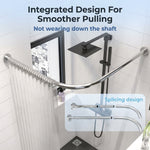 HASTHIP Adjustable L Shaped Shower Curtain Rod with Stainless Steel Corner Design