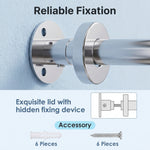 HASTHIP Adjustable L Shaped Shower Curtain Rod with Stainless Steel Corner Design