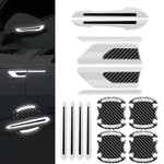 HASTHIP® 16Pcs Car Safety Stickers Cool White Reflective Anti-collision Car Door Stickers Decorative Car Stickers Removable Stickers for Car Door Sill, Door Edge, Handle, Rear Mirror, Rear Trunk