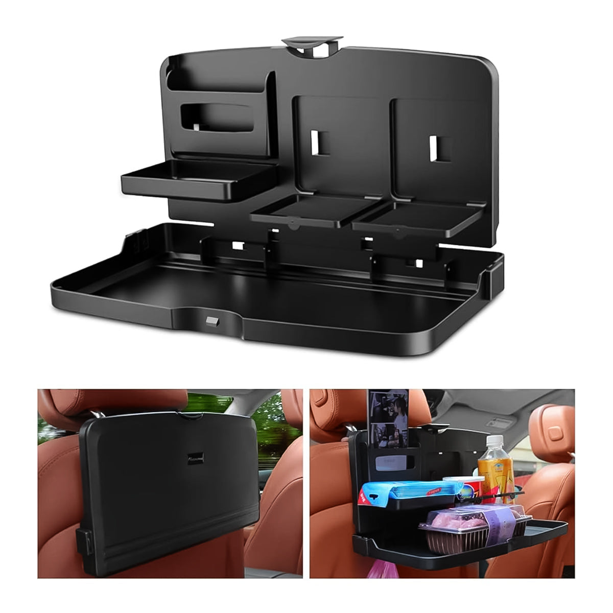 HASTHIP® Car Tray Table, Multi Functional Portable Foldable Car Backseat Tray Desk,