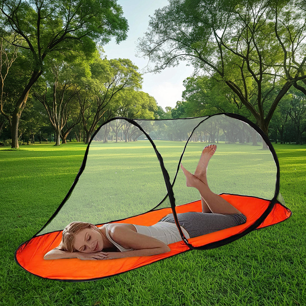 HASTHIP® Folding Mosquito Net Travel Pop-up Mosquito Net Tent-like Zipping Up Mosquito Net Camping Mosquito Net Waterproof Oxford Cloth Mosquito Net for Hotel, Camping, Hotel, 200x72x70cm