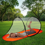 HASTHIP® Folding Mosquito Net Travel Pop-up Mosquito Net Tent-like Zipping Up Mosquito Net Camping Mosquito Net Waterproof Oxford Cloth Mosquito Net for Hotel, Camping, Hotel, 200x72x70cm