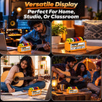 HASTHIP Orange Guitar Pick Holder Box with Amp Speaker Style, 9 Slots and No Assembly Needed