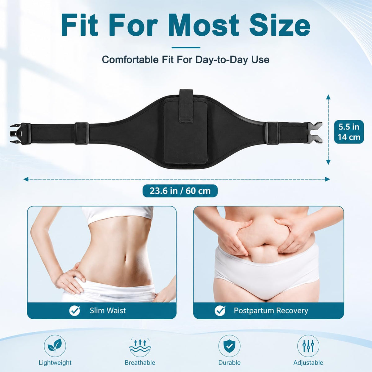 HASTHIP Adjustable Microphone Transmitter Belt Pouch with Quick-Drying, Sweat-Absorbent Strap