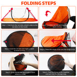 HASTHIP® Folding Mosquito Net Travel Pop-up Mosquito Net Tent-like Zipping Up Mosquito Net Camping Mosquito Net Waterproof Oxford Cloth Mosquito Net for Hotel, Camping, Hotel, 200x72x70cm