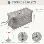 HASTHIP Yarn Storage Organizer Tote with Cotton Fabric, Four Grommets and Separate Accessory Pocket