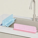 HASTHIP Silicone Kitchen Sink Splash Guard with Detachable Baffle and Draining Storage Basket