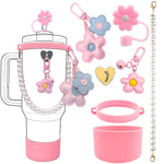HASTHIP 7-Piece Tumbler Accessories Set with Carry Strap, Protective Boot and Straw Cover