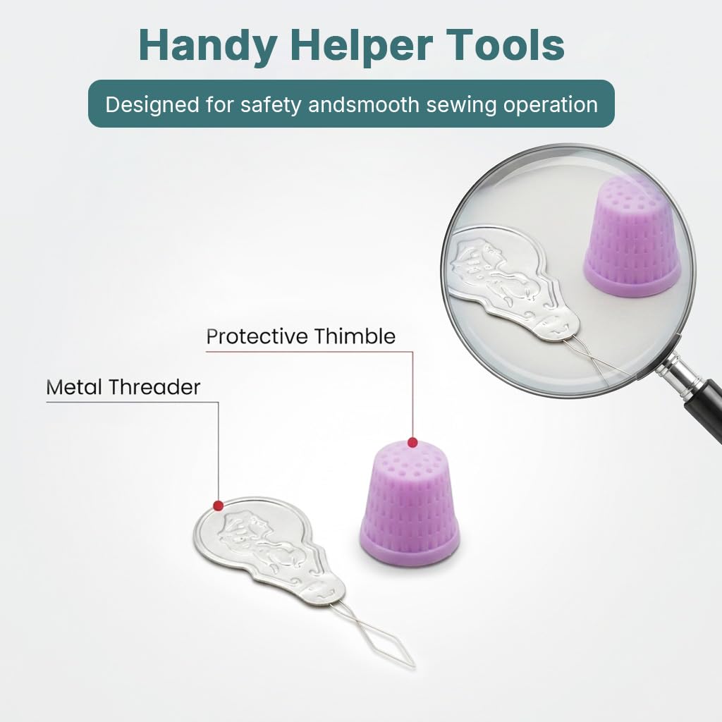 HASTHIP Sewing Kit Set with Threads, Bobbins, Needles and Presser Feet for Home, Office and Travel