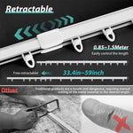 HASTHIP® Curtain Track, Aluminum Alloy Ceiling Curtain Track, Ceiling Track for Curtains, Room Divider Curtain Rods, Curtain Track Rail Set with Silent Roller Hooks (Grey, 33.46-59In)