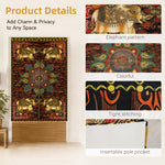 HASTHIP Ethnic Door Curtain Room Divider, 100x150cm Polyester with Split Opening