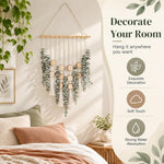 HASTHIP Artificial Eucalyptus Wall Hanging with Green Foliage and 15.7-Inch Wooden Rod