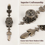 HASTHIP 2-Piece Carved Cabinet Pulls in Oil-Rubbed Bronze, Aluminum Alloy with Mounting Screws