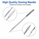 HASTHIP 50-Piece Sewing Machine Needle Set with Bobbins, Tools and Five Sizes for Household Machines