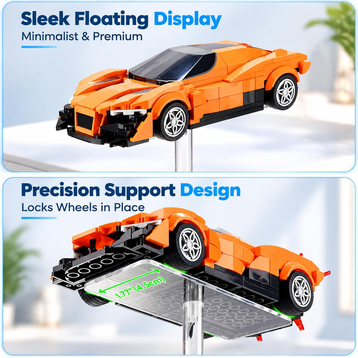 HASTHIP 3-Tier Acrylic Display Stand Set of Two for Diecast Cars and Collectibles