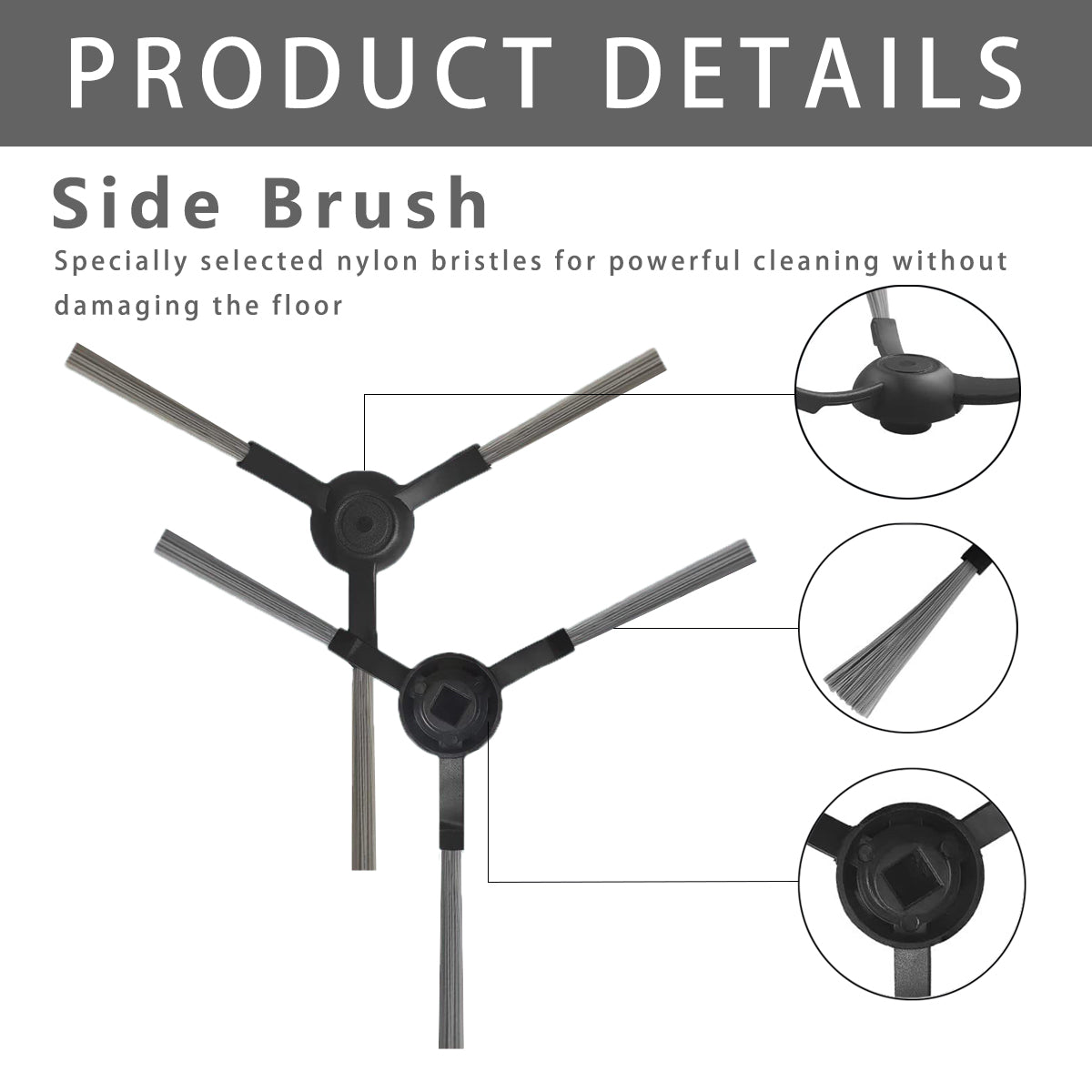 HASTHIP® Replacement Mi Robot Vacuum Side Brushes Compatible with Mi Robot Vacuum-Mop P Replacement Accessories for Mi Mop P.