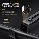 HASTHIP Adjustable Curtain Rod Brackets for 1 inch Rods, 3.5–4.5-Inch Reach, Black Finish
