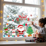 HASTHIP Christmas Window Clings, Large Double-Sided PVC Decals for Reusable Holiday Glass Decor