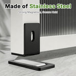 HASTHIP Magnetic Floor Door Stop with Low-Profile Design, Strong Magnet and Black Finish for Home and Office