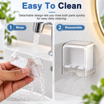 HASTHIP 2-Pack Wall-Mounted Toothbrush Holders with Clear Flip Covers and Drainage Openings