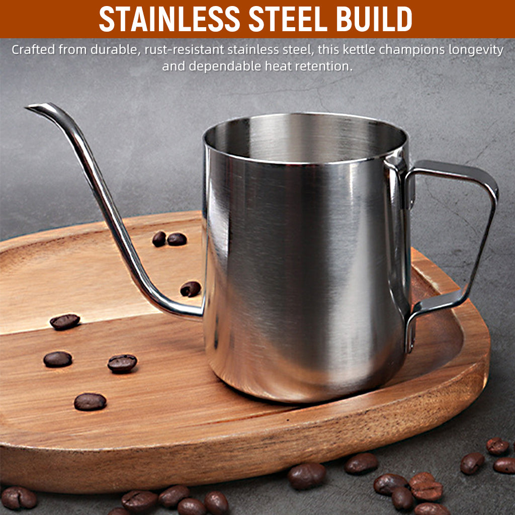 HASTHIP® Coffee Hand Brewer,Coffee Tea Pot 12.3OZ Hanging Ear Hand Blunt Long Narrow Drip