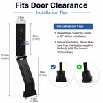 HASTHIP Cold Rolled Steel Kickdown Door Stopper with Non-Slip Rubber Tip and Two Mounting Options