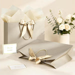 HASTHIP 2 Pack Medium Gift Bags with Tissue Paper, Ribbons and Greeting Cards for Celebrations