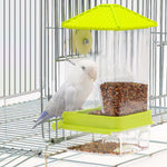 HASTHIP® No Mess Parrot Automatic Feeder Anti-Scattering Bird Feeder for Cage Bird Food Bowl