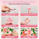 HASTHIP 270-Piece Chenille Stem Flower Craft Kit for DIY Bouquets and Handmade Floral Designs
