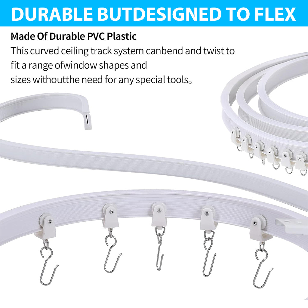 HASTHIP® 9.6ft/3m Flexible Ceiling Curtain Track