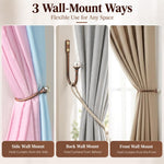 HASTHIP 2-Pack U-Shaped Aluminum Alloy Curtain Tiebacks with Decorative Pearl Ends, 15 x 10 cm