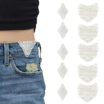 HASTHIP 10-Piece Soft Lace Pant Waist Extenders for Sew-On Jeans, Trousers and Skirts