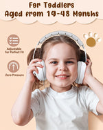 HASTHIP® 2-in-1 Baby Ear Muffs Noise Protection, Adjustable Baby Headphones with Stretchy Band,