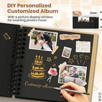 HASTHIP DIY Photo Memory Scrapbook Kit with Spiral Album, Cover Window and Decorative Accessories