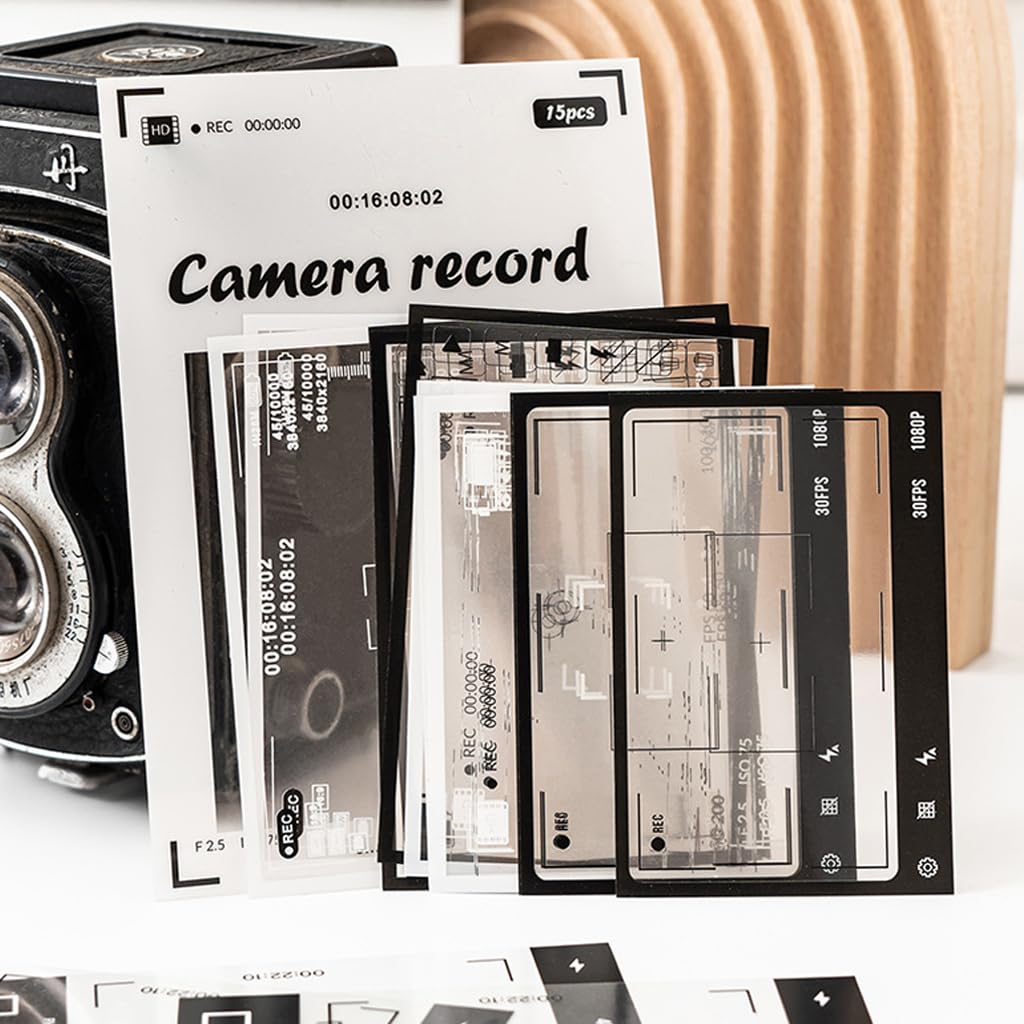HASTHIP 4-Pack Vintage Film Strip Stickers for Scrapbooking, Journals and Creative Crafts