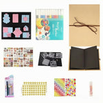 HASTHIP Foldable Accordion Scrapbook Album with Journaling Accessories for DIY Photo Memories