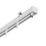 HASTHIP® Curtain Track, Aluminum Alloy Ceiling Curtain Track, Ceiling Track for Curtains, Room Divider Curtain Rods, Curtain Track Rail Set with Silent Roller Hooks (Grey, 33.46-59In)