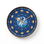 HASTHIP Kids' Astronaut Wall Clock, Silent Colourful Analogue Dial for Learning to Read Time.