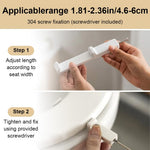 HASTHIP Adjustable Toilet Seat Lifter Handle for Touch-Free Use with 304 Stainless Steel Screws