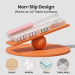 HASTHIP 4-Pack Clear Acrylic Mahjong Tile Racks with Built-In Pushers and Non-Slip Bases
