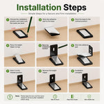 HASTHIP Magnetic Floor Door Stop with Low-Profile Design, Strong Magnet and Black Finish for Home and Office