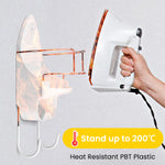 HASTHIP® Iron Board Hanger, Wall Mount Electric Iron Holder Iron and Ironing Board Storage Organizer Shelf with Removable Hooks for Household Bathroom Laundry Room